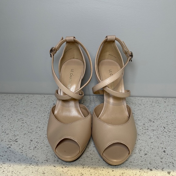 Nude Strappy Heels - Picture 1 of 3